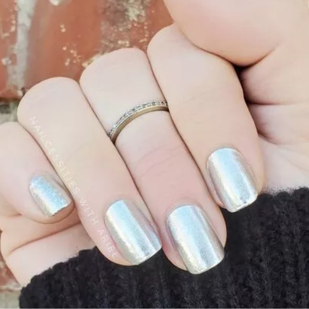 *Retired* Color Street: Silver Lust | Metallic Chrome Shine Sparkle Party Fall - Picture 7 of 11